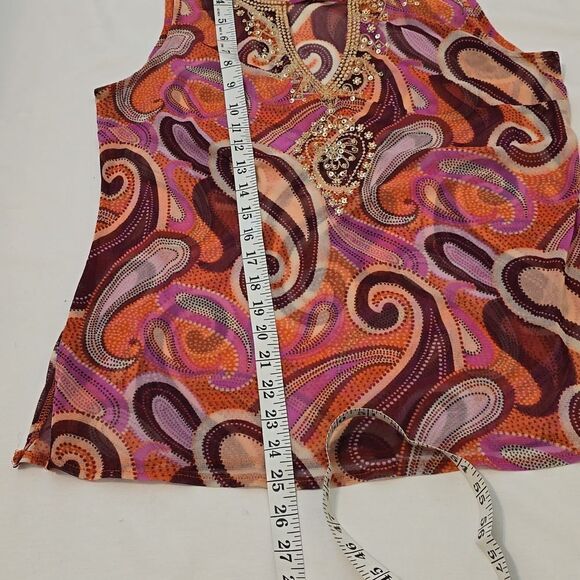 NEW YORK COMPANY SHEER Y2K BLOUSE SIZE M - Picture 7 of 8